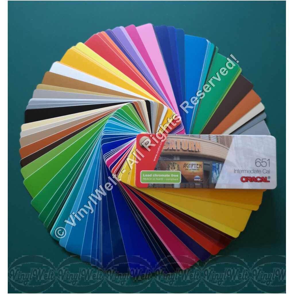 Farbfächer Oracal 651 Intermediate Cal VinylWelt