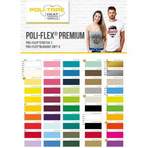 21x30cm Flexfolie Poli-Flex Premium DIN A4 Starterset 18 Folien 24,44€/m² 